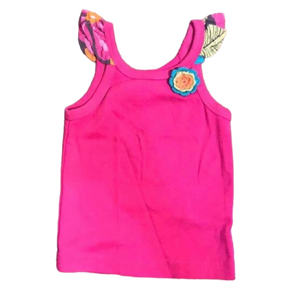 Carter's Tank Top With Crochet Flowers Pink 18 Months - Picture 1 of 4